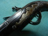 French Derringer sized 18th century flintlock coat pistol - 10 of 12