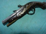 French Derringer sized 18th century flintlock coat pistol - 9 of 12