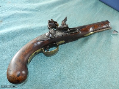 Rugged Military Flintlock Pistol from the Continent