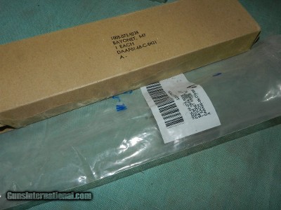 U.S. NOS M7 Bayonet in wrap and box Dated 1968