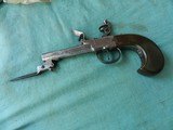 Eary European Snap Bayonet Flintlock Pocket Pistol