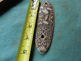 Exceptional Ivory Engraved Shrimshaw Shotgun Butt-Plate and Pistol Grip Cap - 5 of 8