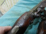 Brace of American Brass Barrel flintock pistols - 9 of 17