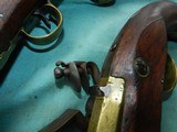 Brace of American Brass Barrel flintock pistols - 12 of 17