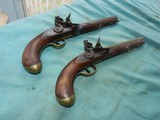 Brace of American Brass Barrel flintock pistols