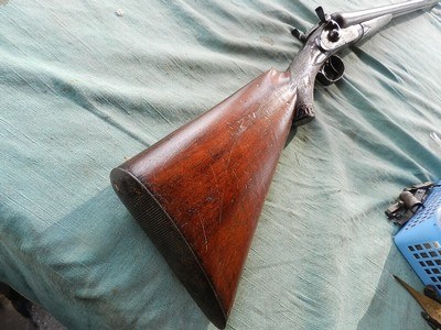 Fine Chisel Engraved Dble Hammer 12ga