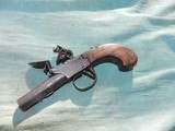 flintlock center hammer muff pistol