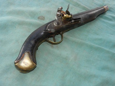 French Marine Boarding flintlock pistol - Image 1 of 12