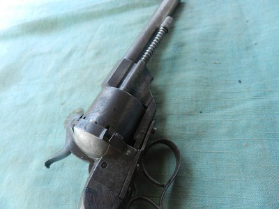 Original Civil War Era French M1854 Lefaucheux type Cavalry Model 10.5mm Pinfire Revolver - Image 2 of 15