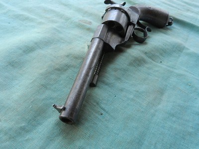 Original Civil War Era French M1854 Lefaucheux type Cavalry Model 10.5mm Pinfire Revolver - Image 8 of 15