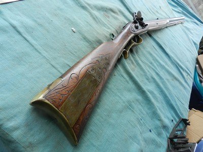 Custom Fancy Flintlock .45cal Rifle - Image 1 of 14