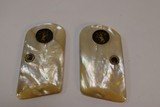 Colt 1908 .25 Cal Factory Pearl Grips with Deep Set Medalions - 1 of 13