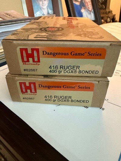 Ruger 416 400 gr DGX Bonded Ammunition - Image 1 of 1