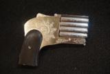 Interestingly Unique, Rare, Superior Quality Engraved 4 Barrel Pocket Pistol - 1 of 25