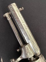 Scarce Tiny Folding Trigger Pinfire Revolver w/Period case. Interesting story. LOWER PRICE - 7 of 25
