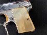 Incredible Belgium Baby Browning Chrome Plated Steel with Gold Trigger Last Year of Production. - 5 of 12