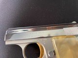 Incredible Belgium Baby Browning Chrome Plated Steel with Gold Trigger Last Year of Production. - 6 of 12