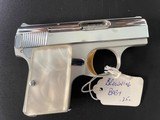 Incredible Belgium Baby Browning Chrome Plated Steel with Gold Trigger Last Year of Production. - 3 of 12