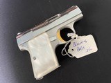 Incredible Belgium Baby Browning Chrome Plated Steel with Gold Trigger Last Year of Production. - 1 of 12
