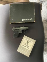 Outstanding Belgium Baby Browning w/Box and papers. Unfired. - 2 of 17