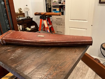 Vintage Takedown leather shotgun case.