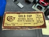 Outstanding Colt Gold Cup National Match MK IV Series 70 as new box and papers. - 20 of 25