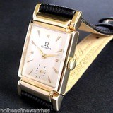 Exquisite Vintage Omega Fancy Tanker Solid 14k - 1 of 15