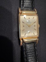 Exquisite Vintage Omega Fancy Tanker Solid 14k - 2 of 15