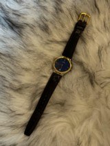 Luxury Men’s Omega Deville Dress Blue dial watch. 18k gold bezel. - 5 of 10