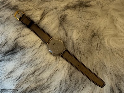 EVEN LOWER LOWER PRICE: Luxury Men’s Omega Deville Dress Blue dial watch. 18k gold bezel. - Image 8 of 10
