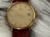 Classic Omega Deville Quartz Ultra Slim Champagne Gold Plated. Dial w/Date - 1 of 11