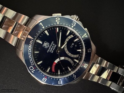 EVEN LOWER LOWER PRICE. Barely used Tag Heuer Aquaracer Calibre S Chronograph Regatta w/original boxes and papers.