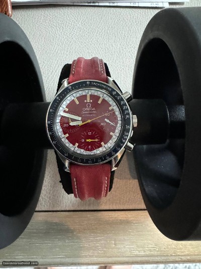 EVEN LOWER, LOWER PRICE. Limited Edition Omega Speedmaster Michael Schumacher Ferrari Red Automatic Mens Watch w/TIRE case and box. LOWER PRICE - Image 2 of 25