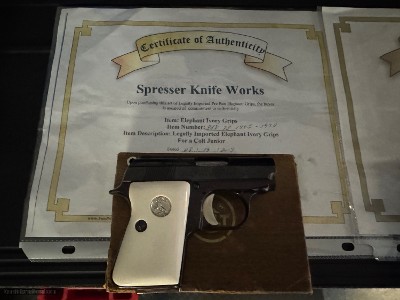 EVEN LOWER, LOWER PRICE. Scarce Colt Consecutively Number Pair .25 Semi Automatic Pistols Ivory Grips - Image 2 of 25