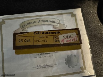 EVEN LOWER, LOWER PRICE. Scarce Colt Consecutively Number Pair .25 Semi Automatic Pistols Ivory Grips - Image 5 of 25