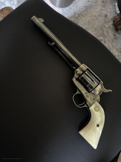 Lower price. Interesting 1st. Generation Colt SAA .45 LC. 7 1/2” bbl. Long Flute cylinder. - Image 2 of 25