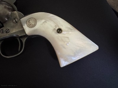 Lower price. Interesting 1st. Generation Colt SAA .45 LC. 7 1/2” bbl. Long Flute cylinder. - Image 6 of 25