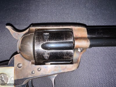 Lower price. Interesting 1st. Generation Colt SAA .45 LC. 7 1/2” bbl. Long Flute cylinder. - Image 5 of 25