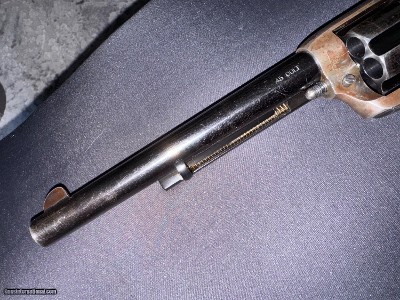Lower price. Interesting 1st. Generation Colt SAA .45 LC. 7 1/2” bbl. Long Flute cylinder. - Image 8 of 25