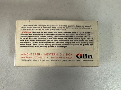 LOWER PRICE Rare Winchester Legendary Frontierman 38-55 ammo. 7 boxes, 1 in cellophane - Image 3 of 4