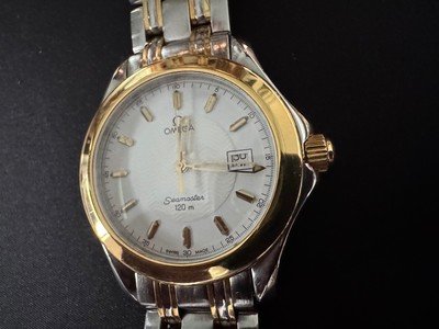 Stunning Vintage Omega Seamaster 120 18k Bezel, 18k/SS bracelet White Wave dial - Image 4 of 12