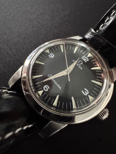 Beautiful 1953 Vintage Omega Seamaster Black Luminous Dial - Image 3 of 11