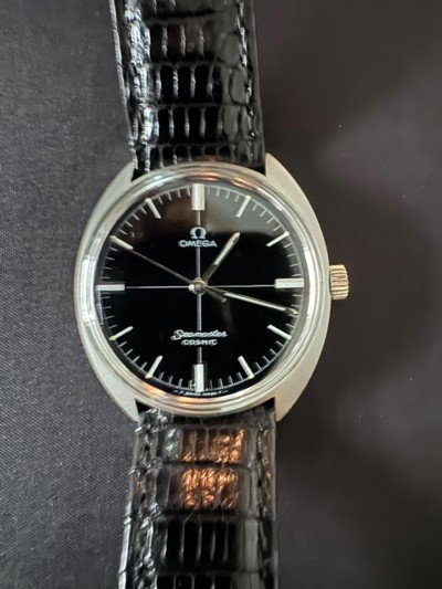 NOT WORKING, but Beautiful Omega Seamaster Cosmic with rare ORIGINAL CROSSHAIR DIAL - Image 1 of 7