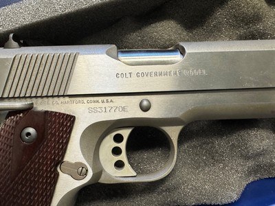 Colt Government Model 1911 5” bbl. .45 ACP. Brushed Stainless Steel - Image 8 of 25