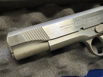 Colt Government Model 1911 5” bbl. .45 ACP. Brushed Stainless Steel - Image 15 of 25