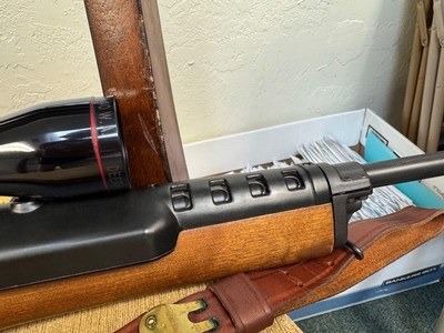 Scarce Near new EXCEPTIONALRuger Mini 30 7.62x39mm. semiautomatic rifle w/scope and sling - Image 15 of 25
