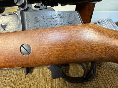 Scarce Near new EXCEPTIONALRuger Mini 30 7.62x39mm. semiautomatic rifle w/scope and sling - Image 5 of 25