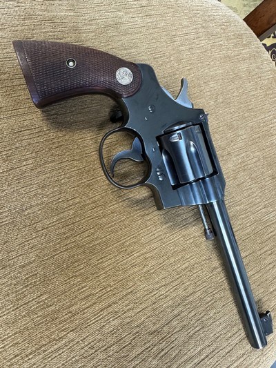 Colt Pre-war. Officers Model 3rd issue Flat Top .38 Special 6”bbl - Image 9 of 25