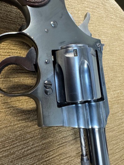 Colt Pre-war. Officers Model 3rd issue Flat Top .38 Special 6”bbl - Image 12 of 25