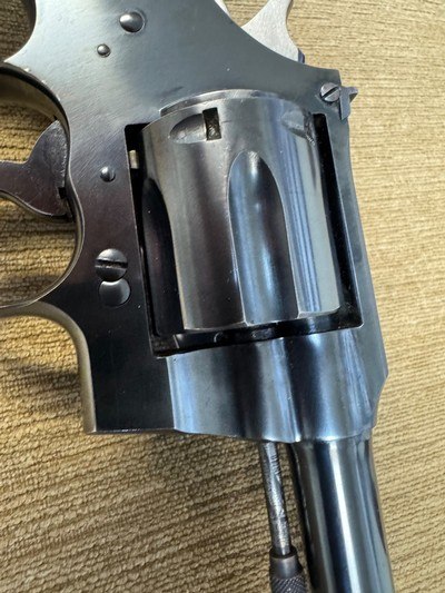 Colt Pre-war. Officers Model 3rd issue Flat Top .38 Special 6”bbl - Image 13 of 25